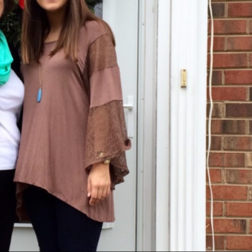 Brown top w/ Bell Sleeves